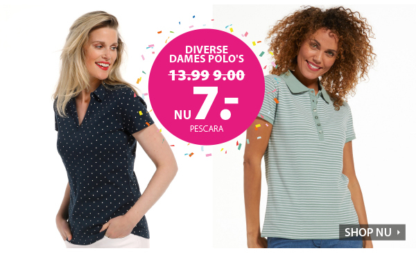 Diverse dames polo's - nu voor € 7