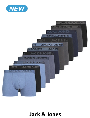 JACK&JONES Boxershorts, 12er-Pack, schwarz/blau/grau