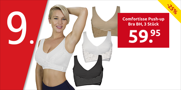 Comfortisse Push-up Bra BH, 3 Stück