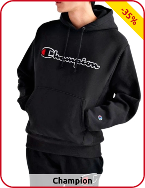 Champion Herrenpullover Fleece, schwarz