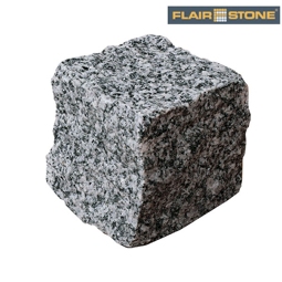 FLAIRSTONE Pflasterstein Quadratpflaster Mosaikpflaster Granit grau 7 x 7 x 7 cm (Sack = 25 kg)