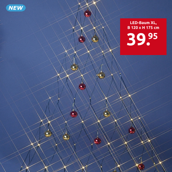LED-Baum XL, B 120 x H 175 cm