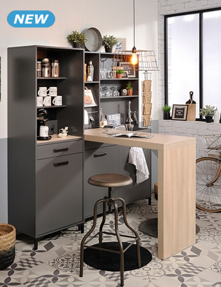 Modulierbares Küchenmöbel «Moove», B 178 x H 188 x T 120