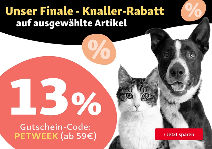 Jetzt 13% Rabatt auf alles zur Pet Week sichern