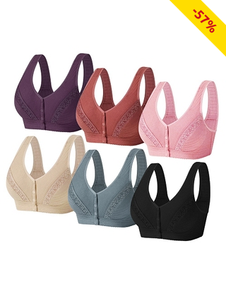 Spitzen-BHs «Lia», 6er-Pack, bunt