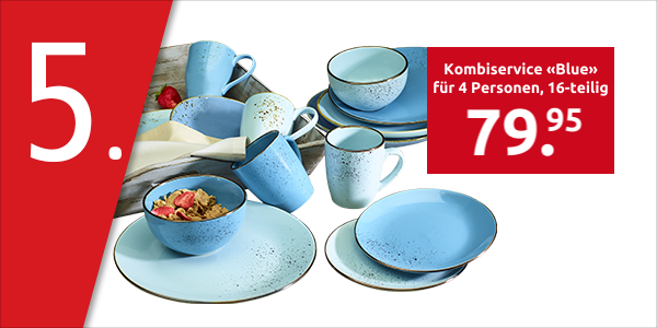 Kombiservice «Blue» für 4 Personen, 16-teilig