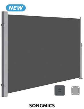 SONGMICS Seitenmarkise, 450 x 180 cm, anthrazit