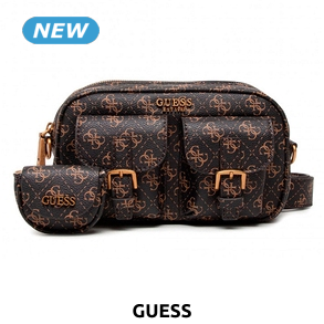 GUESS Handtasche «No Limit», mit Pochette, braun