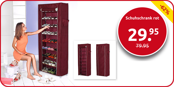 Schuhschrank rot