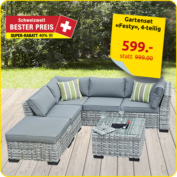 Gartenset «Festy», 4-teilig