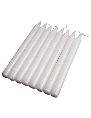 Schachtel mit 10 Kerzen, weiss