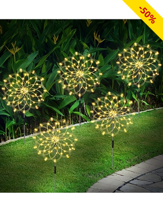 Solarlampen «Feuerwerk», 5er-Set