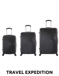 TRAVEL EXPEDITION Koffer «Ibiza», 3er-Set, schwarz