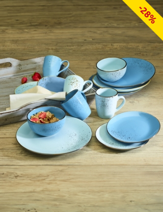 Kombiservice «Blue» für 4 Personen, 16-teilig
