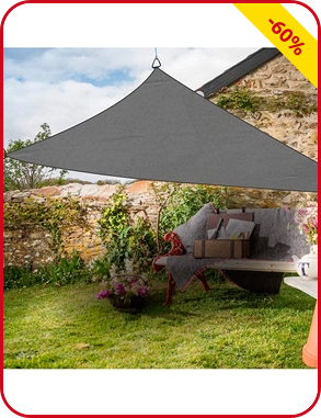 Dreieck-Sonnensegel 3,6 m, grau