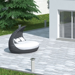 FLAIRSTONE Gneis Terrassenplatte Arctic grau 40 x 40 x 3 cm