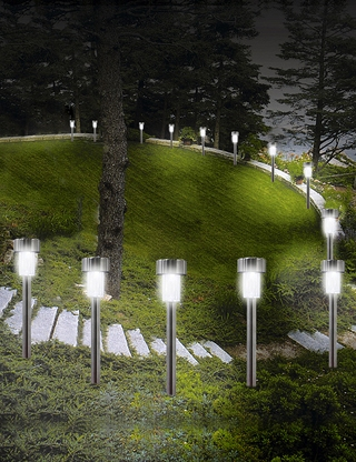 Solarlampen-Sticks, 24 Stück