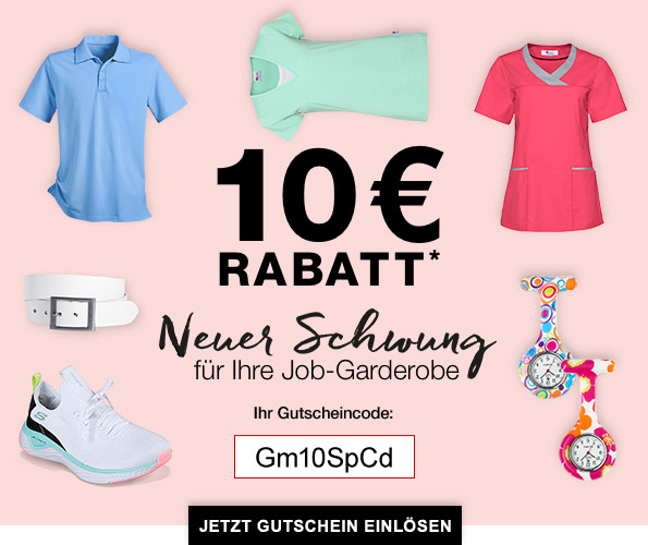 10€ RABATT* | Neuer Schwung für Ihre Job-Garderobe | Ihr Gutscheincode: Gm10SpCd | JETZT GUTSCHEIN EINLÖSEN