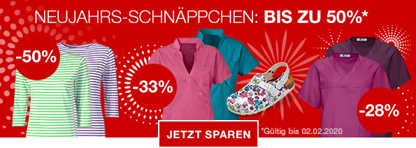 NEUJAHRS-SCHNÄPPCHEN: BIS ZU 50%*