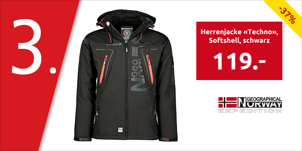 GEOGRAPHICAL NORWAY EXPEDITION Herrenjacke «Techno», Softshell, schwarz