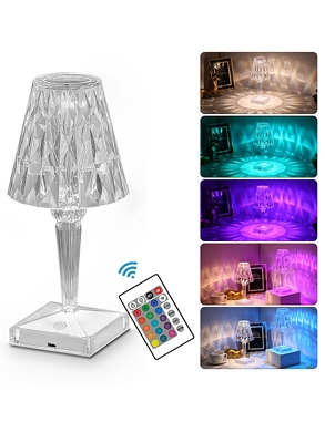Lampe «Diamant», 16 Farben, transparent