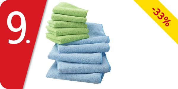 10-teiliges Set, Reinigungstücher aus Mikrofaser