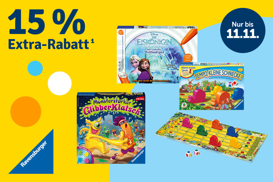 15% Extra-Rabatt¹ auf Ravensburger