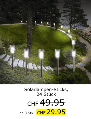 Solarlampen-Sticks, 24 Stück