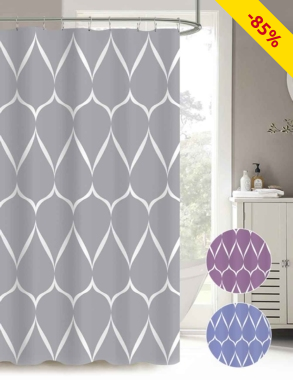 Duschvorhang «Avallon», 180 x 180 cm, grau