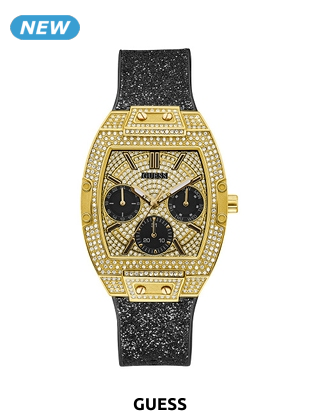 GUESS Damenuhr «Lola», goldfarben/schwarz