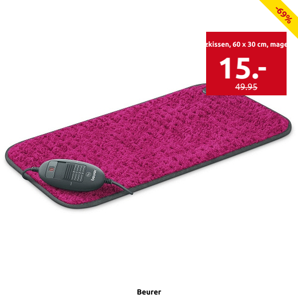 beurer Heizkissen «HK 123 XXL Nordic», 60 x 30 cm, magenta