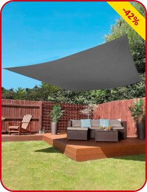 Sonnensegel 5 x 5 m, grau