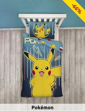 Garnitur für Kinder Double Face, 160 x 210 cm + 65 x 100 cm, «Pokémon»