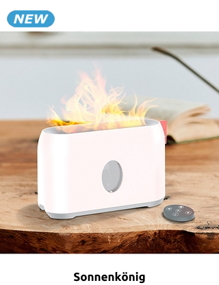 Sonnenkönig Luftbefeuchter «Hermonia», mit LED-Flammeneffekt
