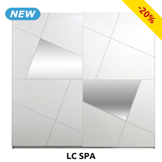 LC SPA Kleiderschrank «Vitta», B 239 x H 230 x T 50 cm, weiss