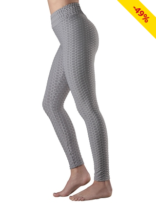 Leggings Anti-Cellulite, Push-up, Shaping, grau