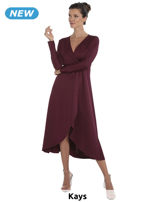 Stretchiges Kleid, weinrot