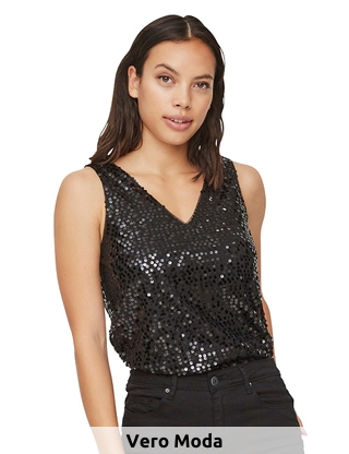 Top Party Vero Moda, schwarz