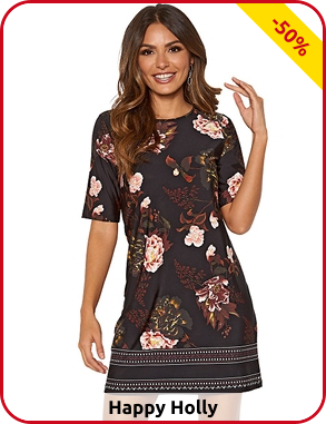 Kleid von Happy Holly, mit Bordüre