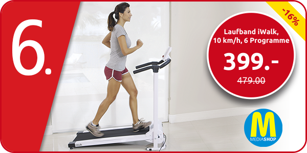 Laufband iWalk, 10 km/h, 6 Programme