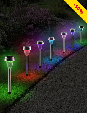 Solarlampen LED «Multicolor», 10 Stück