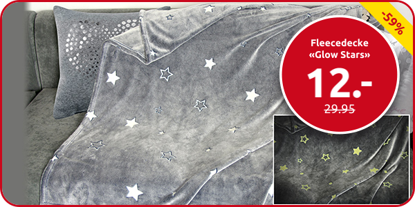 Fleecedecke «Glow Stars»