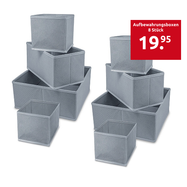 Aufbewahrungsboxen «Schubladen-Butler», 8 Stück