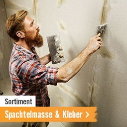 Sortiment Spachtelmassen und Kleber