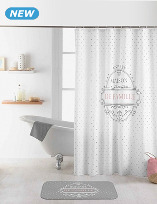 Duschvorhang «Haus», 180 x 200 cm