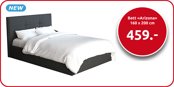 Bett «Arizona» 160 x 200 cm, anthrazit