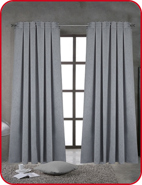 Lichtundurchlässiger Vorhang «Melli», grau meliert
