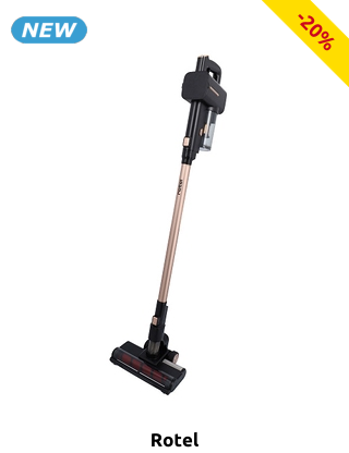 Rotel Handstaubsauger «U6022CH» mit LED-Licht, rosa/schwarz