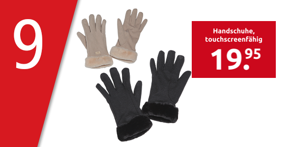 Handschuhe, touchscreenfähig, gefüttert