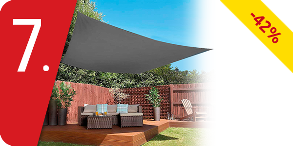 Sonnensegel 5 x 5 m, grau